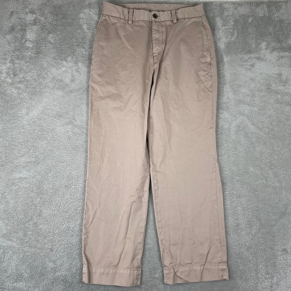Brooks Brothers Chino Pants Mens 32x30 (Fits 30x29.5) Khaki Cotton Twill‎ Preppy